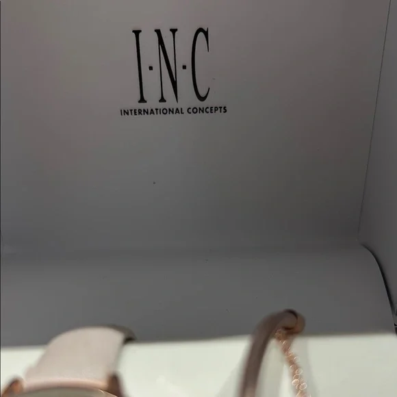 INC International Concepts Rose Gold Sparkle Watch with Bracelet - Picture 2 of 3